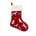 thumbnail image 1 of Pet Christmas Stocking – Embroidered Paw Print with Snowflakes, Holiday Fireplace Hanging Decoration for Dogs & Cats, 1 of 5