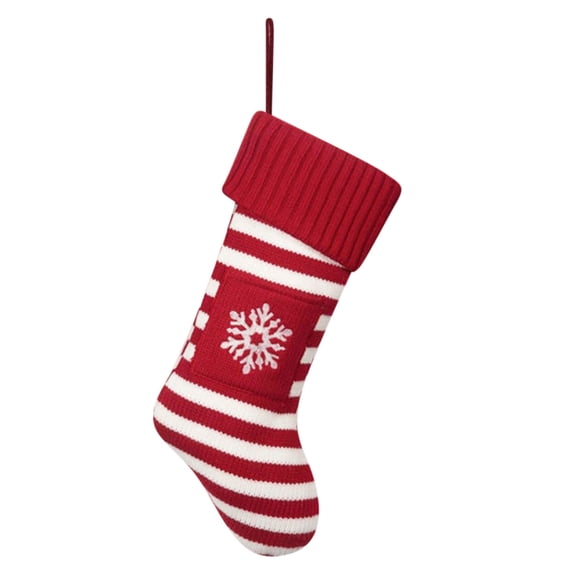 Under $9 Price Drop Alert Pet Christmas Stocking Gift Bag - Holiday Decoration for Cats And Dogs, Soft Polyester with Snowflake Pattern, Ideal for Treats And Gifts