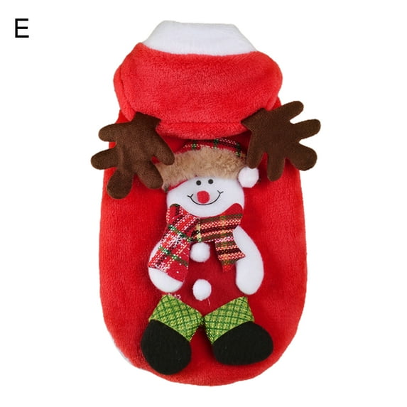 Pet Christmas and Halloween Costume | Festive Elk Hooded Coat for Dogs - Winter Cotton Apparel