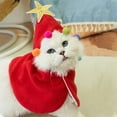 thumbnail image 1 of Pet Christmas clothes, Christmas Tree Hoodie Cape for Small Dogs Cats, Festive Party Outfit for Pets Holiday Photos(Red), 1 of 4