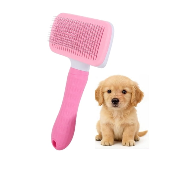 Pet Cleaning Deshedding Brush,Pet Hair Removal Brush for Shedding Massaging Grooming for Small Dogs,Cats,Rabbits(pink)