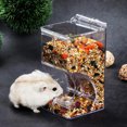thumbnail image 1 of Pet Clear Acrylic Automatic Feeder Anti-turnover Food Dispenser Container for Hamster Hedgehog Squirrel, 1 of 8