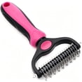 thumbnail image 1 of Pet Clearance! Pet Grooming Brush - Double Sided Dematting Undercoat Rake for Dogs and Cats, Extra Wide Pet Brush to Reduce Shedding by 95%(Pink), 1 of 9