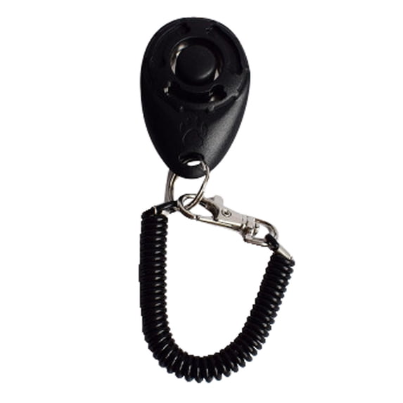 Pet Clicker Training Tool - Adjustable Wrist Strap Dog Cat Training Clicker For Obedience Training Behavior Correction Bird Rabbit Trainer(Black)