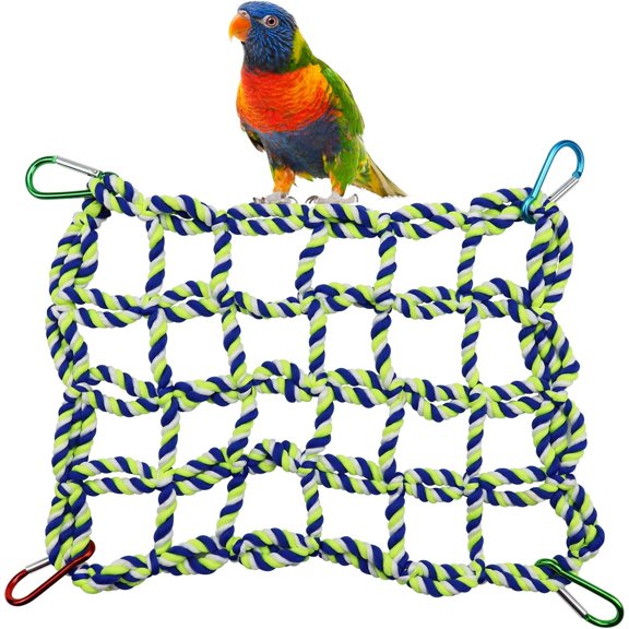 Pet Climbing Net Rope Hanging Cage Activity Toy for Hamster Ferret Rat Chinchilla Cockatiel Small Animals Play
