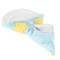 Pet Cloak Cute Soft Comfortable Flannel Dog Warm Cape for Winter Cold Weather Sky Blue