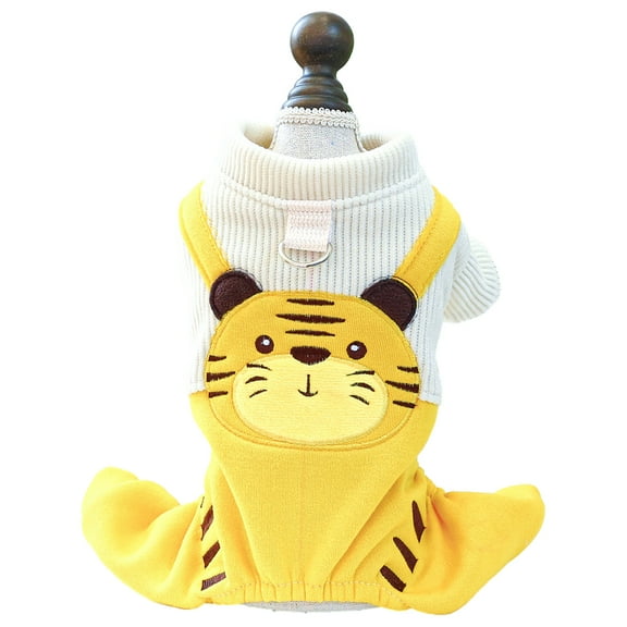 Pet Cloth Striped Knit Overalls Outfits Jumpsuit for Small Dogs Cats Boy Girl Puppy Sweater with Pants Cute Yorkie Chihuahua Clothes