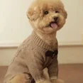 thumbnail image 1 of Pet Clothes Autumn Winter Medium Small Dog Knitted Wool Sweater Warm Coat Kitten Puppy Fashion Cardigan Chihuahua Yorkshire Pug (Brown,XS 0.5-1.5KG), 1 of 7