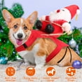 thumbnail image 1 of Pet Clothes with Bell Santa Claus Riding TeqHome Dog Santa Costume Christmas Pet Cosplay Costumes with Adjustable Straps for Small Dogs Cats S, 1 of 9