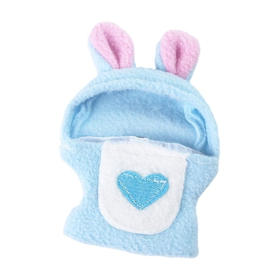 Pet Clothes, Bird Plush, Patch, Bunny, Rabbit Ear, Blue Hue, 1 Pc, 6X4 In, Autumn Winter, Small Animal Apparel