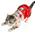 thumbnail image 1 of Pet Clothes, Cat Sweater Winter Warm Puppy Clothes Strawberry Knitwear Turtleneck Dog Sweaters for Cats Puppy, 1 of 5