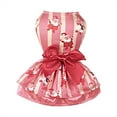 Pet Clothes Christmas Dress Double Layer Bow Christmas Tree Snowflake