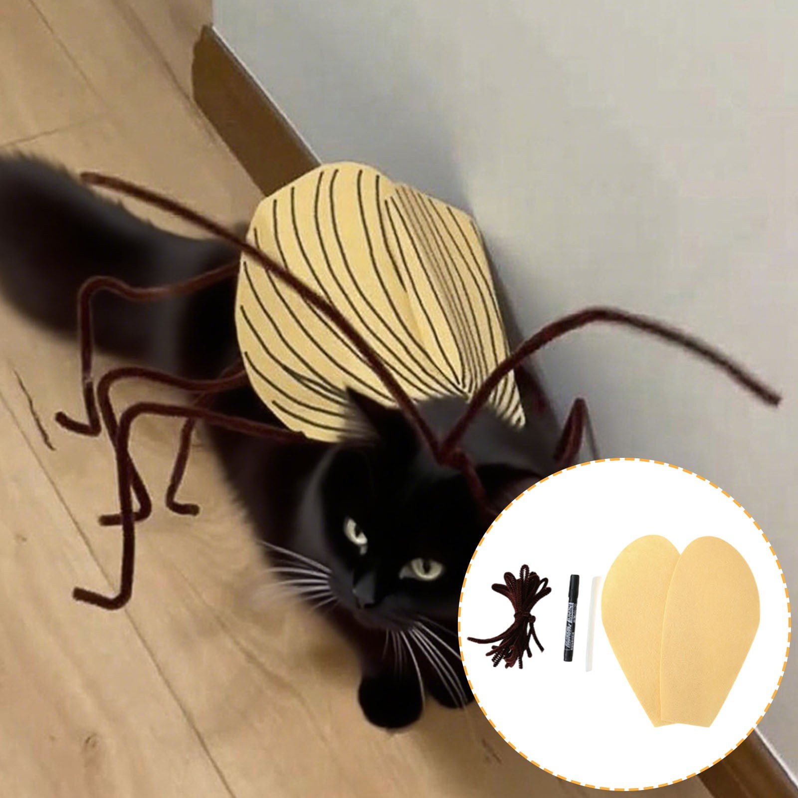 Pet Clothes DIY Kit, Funny Cockroach Outfit for Cats with Antennae ...