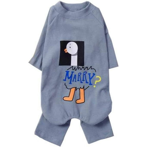 Pet Clothes, Dog Four-Legged Jumpsuit Pajamas Shirt Costume for Puppy Small Medium Dog (S, Grey)