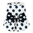 thumbnail image 1 of Pet Clothes Dog Harness Dress Retro Bow Dresses For Small Dogs Cats Fashion Polka Puppy Pleated Skirt Soft Lightweight Doggy Button Up Chihuahua Clothes, 1 of 4