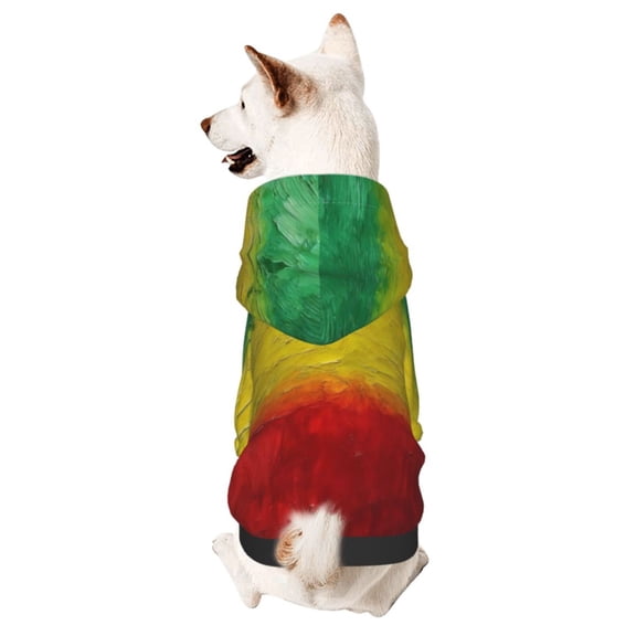 Pet Clothes Dog Hoodies Reggae-Rastafarian-Flag Puppy Pullover Cat Hooded Shirts Sweatshirts Large