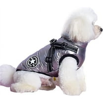 Pet Clothes, Dog Vest Jacket Waterproof Coat Harness Cold Weather Costume for Puppy Small Medium Dogs (XXL, Sliver Grey)