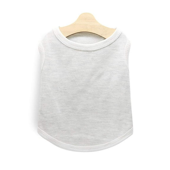 Pet Clothes, Dog Vest White T-Shirt Soft Breathable Apparel for Puppy Small Dog Cat (XS, White B)