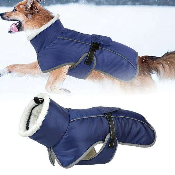 Dog Winter Coat Warm Lined Jacket for Small Medium Dogs Windproof Pet Clothing with Adjustable Straps