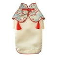 thumbnail image 1 of Pet Clothes Dress Cheongsam Skirt Pet Decoration Cute Dress Bright Red Or Gold Pet Clothes, 1 of 5