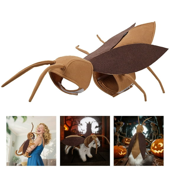 Pet Clothes - Funny Pet Transformation for Halloween - Dog Cockroach & Cute Cat Halloween Outfit