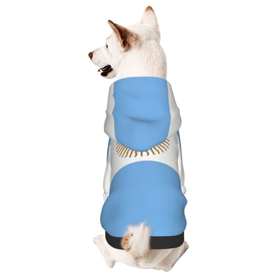 Pet Clothes Hoodies Flag Of Argentina Small Dog Sweatshirt Clothing XX-Large