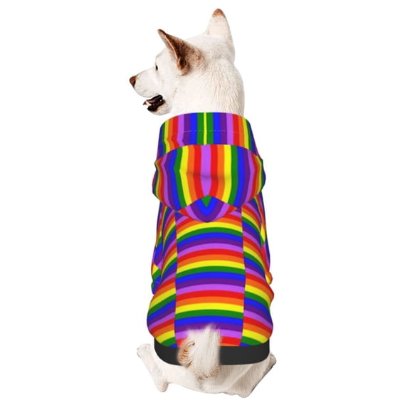 Pet Clothes Hoodies Gay-Pride Flag Small Dog Sweatshirt Clothing X-Small