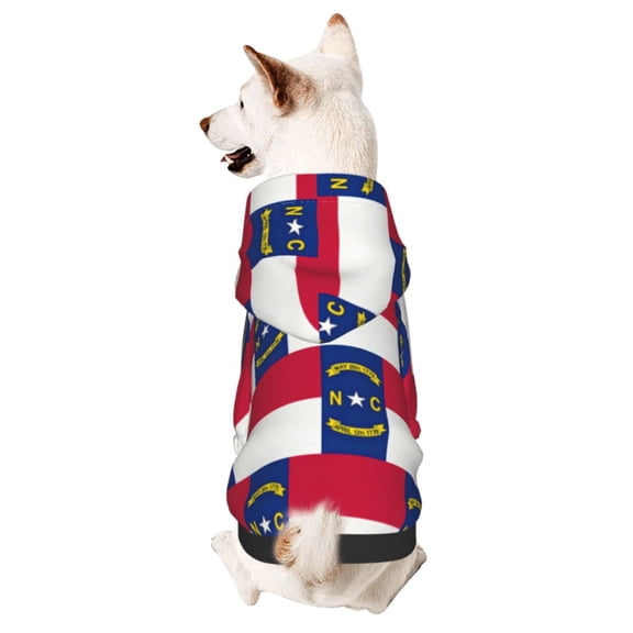 Pet Clothes Hoodies North-Carolina Flag Small Dog Sweatshirt Clothing Small