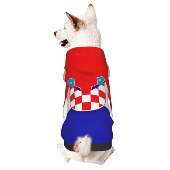Pet Clothes Hoodies Republic-Of-Croatian-Flag Small Dog Sweatshirt Clothing Small