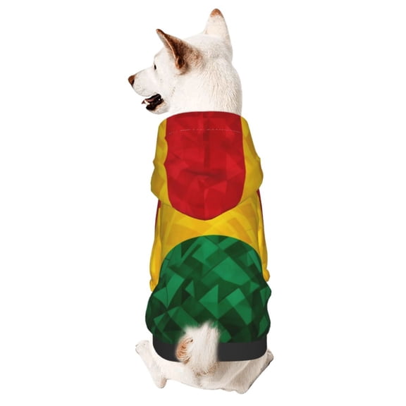 Pet Clothes Hoodies Retro Reggae-Rastafarian Flag Small Dog Sweatshirt Clothing Medium