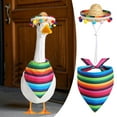 thumbnail image 1 of Pet Clothes Mexican Porch Goose for Garden Decoration Parties - 23 Inches Goose Statue with Wide Brimmed Hat and Headscarf for Terraces, 1 of 7