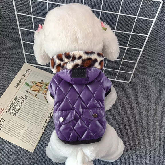 GleamNest Hoodie Sweater for Tiny Breeds, Purple, 36 cm