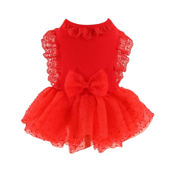 Pet Clothes Super Soft Wear Resistant Cotton Teddy Dog Princess Skirt Pet Photography Apparel for Daily Wear