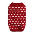 thumbnail image 1 of Pet Clothes Valentine Knit Sweater for Cats and Dogs - Cozy Red Valentine's Day Outfit for Small to XXL, 1 of 8
