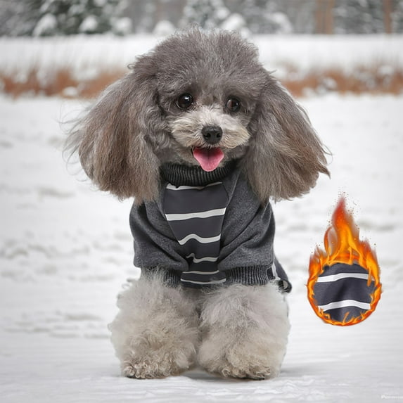 Pet Clothes Warm Pajamas for with Soft and Comfortable Fabric Featuring Stripe Colorblocking Designs