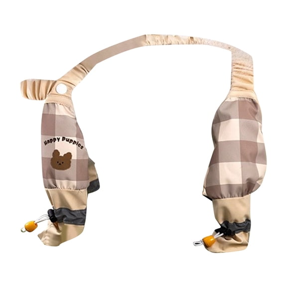 Pet Clothes for Dogs and Cats Durable Polyester Outdoor Indoor Wear Comfortable Lomi Brown Plaid Design