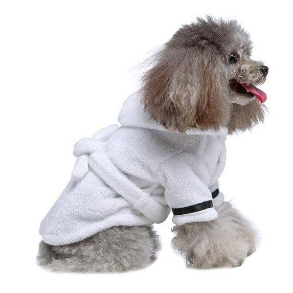 Pet Clothing Cozy Bathrobe and Pajamas for Dogs Ideal Sleeping Attire for Puppies and Small Breeds