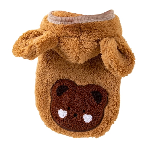 Pet Clothing Cozy Bear Pattern Winter Coat for Small with Lightweight Comfort for Indoor Outdoor Celebrations and Seasonal