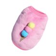 thumbnail image 1 of Pet Clothing, Dog Cat Apparel, Furry Animal Vest - Soft Flannel Warm Winter Apparel, Cartoon Ice Cream Cone Decor, Pink, Size M - For Puppies, Teacup Dogs, Small Milk Dogs, Cats, Teddy Dogs, Indoor O, 1 of 5