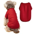 thumbnail image 1 of Pet Clothing Dog Costumes Basic Blank T-Shirt Tee Shirts for Medium Small Dogs Lake(S,Red), 1 of 5