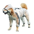 thumbnail image 1 of Pet Clothing Dog Raincoat Four-legged Transparent PU Waterproof Hooded Raincoat, 1 of 3
