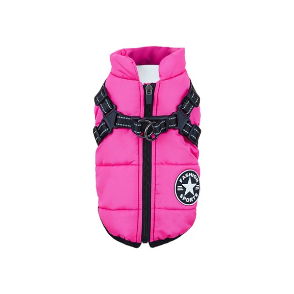 Pet Clothing Thickened For Warmth Winter Chest And Back Cotton Jackets For Dogs Cats Cotton Vests Dog Supplies Fashion Sports Size L