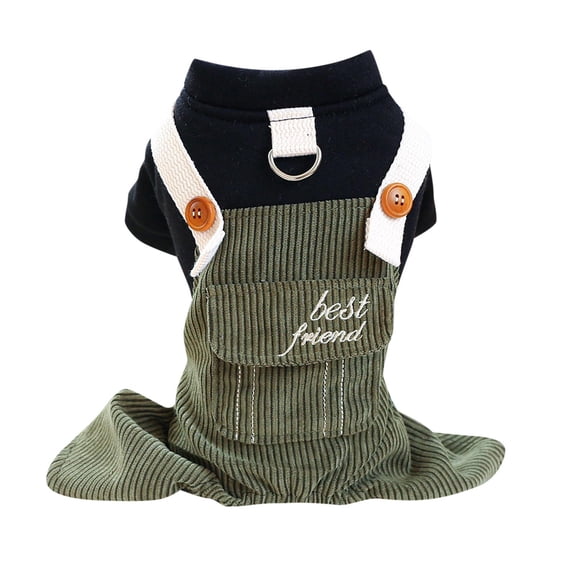 Pet Clothing for Dogs Autumn/Winter Overalls by Friend - Functional Dog Apparel for Cozy Adventures