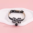 thumbnail image 1 of Pet Collar Bow Tie, Detachable Checkered Plaid Bowtie Accessory for Cat Collars, Cute Clothes for Small Dogs, Holiday Attire, Easter & Valentines Day Gifts for Pets Black Size:M, 1 of 6