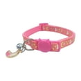 thumbnail image 1 of Pet Collar,Breakaway Cat Collars With Bell Stars Cute Adjustable Safe Collars With Pendant Glow In The Dark(7-11Inch,Light pink), 1 of 2