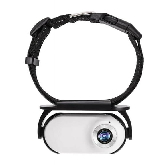 Pet Collar Camera for Pet Camera and Monitor with Wide Angle Lens, Mini Portable Stabilized Sports Body Camera White
