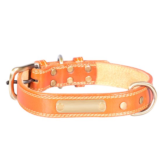 Pet Collar Engraving ID Tag Anti-Lost Faux Leather Adjustable Dog Necklace for Puppy