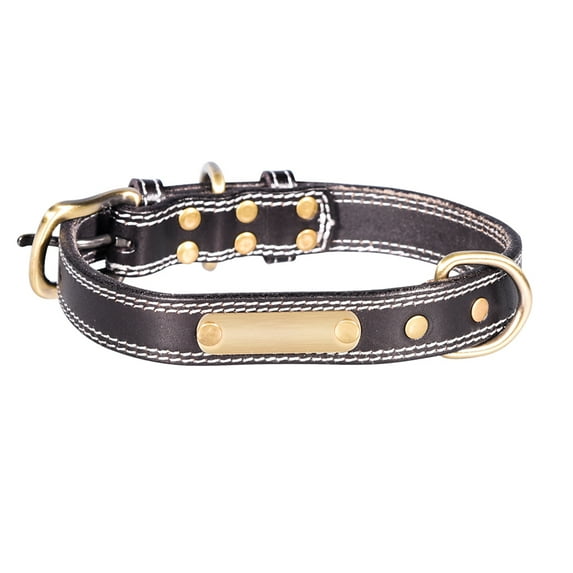 Pet Collar Engraving ID Tag Anti-Lost Faux Leather Adjustable Dog Necklace for Puppy