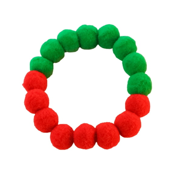 Pet Collar Pendant Decoration Colorful Soft Festive - Comfortable Dress Up Polyester Christmas Fur Ball Pet Necklace for Festival