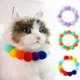 thumbnail image 1 of Pet Collar Push Balls Breathable Flexible Cute Ties Puppy Small Dogs Cat Collar for Kitty, 1 of 8
